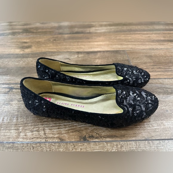 Elaine Turner Sequin Flats 6 - Picture 3 of 11